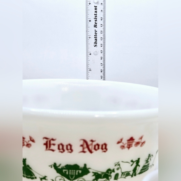Vintage Hazel Atlas Tom and Jerry Egg Nog Bowl and 6 Cup Set - Picture 3 of 10